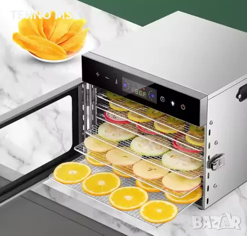 ПРОМО Универсален дехидратор, Сушилня ИНОКС FD-6/8/10/12/16/20 тави, снимка 2 - Сушилни - 48142557