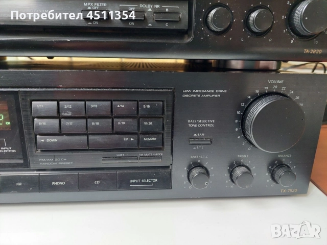 ОNKYO СЕТ  TA7820+TX7520-Made in Japan, снимка 10 - Ресийвъри, усилватели, смесителни пултове - 51943326