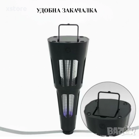 LED UV Капан за насекоми с USB зареждане – 2-в-1 Вентилатор за защита на храната, снимка 4 - Други стоки за дома - 52759579