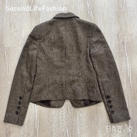 Дамско сако Hallhuber Philosophy, размер 36 S, вълна, полиестер, 2 копчета, снимка 9 - Сака - 53427729