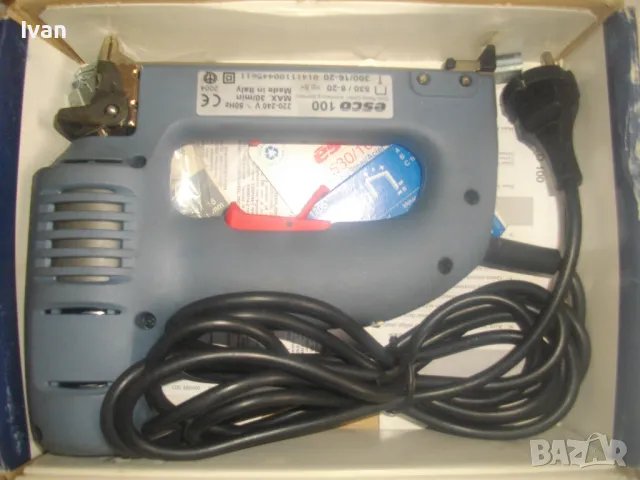 НОВ ИТАЛИАНСКИ ОРИГИНАЛЕН ПРОФЕСИОНАЛЕН ЕЛЕКТРИЧЕСКИ ТАКЕР КОМБИНИРАН СКОБИ ПИРОНИ 8-20мм ESCO, снимка 4 - Други инструменти - 49292841