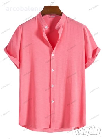 Мъжка модна модерна ежедневна риза с къс ръкав и яка, 7цвята , снимка 2 - Ризи - 40847586