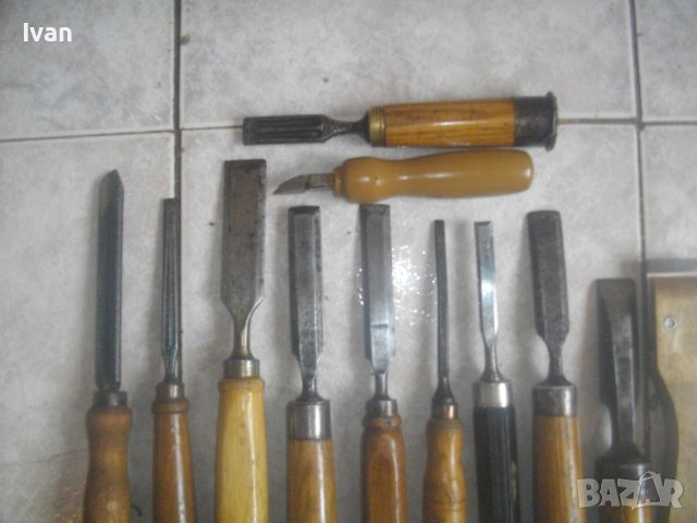 12 броя Ръчно Дърводелско Длето За Стружуване на Струг/Ръчна Дърворезба-Старо Качество-Масивни-Профи, снимка 3 - Други инструменти - 43451191