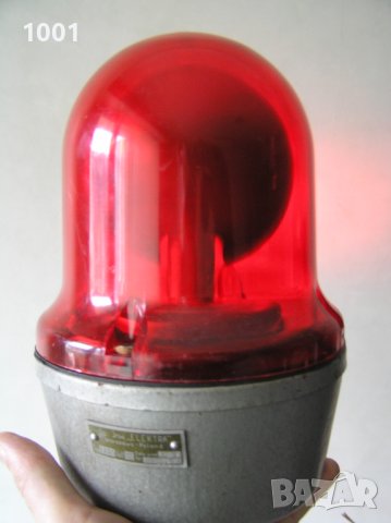 Сигнална лампа червена (буркан) от 80-те, снимка 2 - Аксесоари и консумативи - 16318188