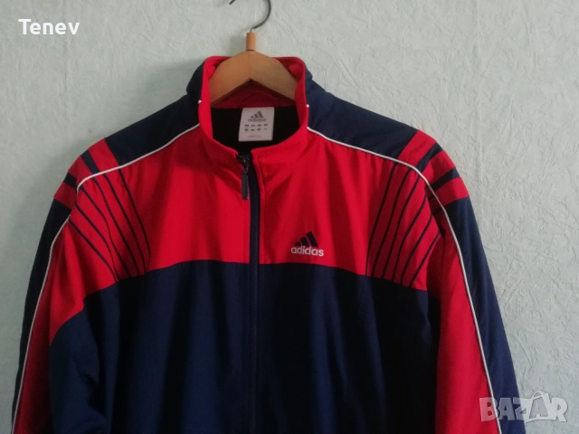 Adidas Vintage оригинално мъжки ретро яке горнище Адидас размер L/XL , снимка 4 - Спортни дрехи, екипи - 52897220