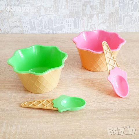 1504 Комплект купичка и лъжичка за сладолед