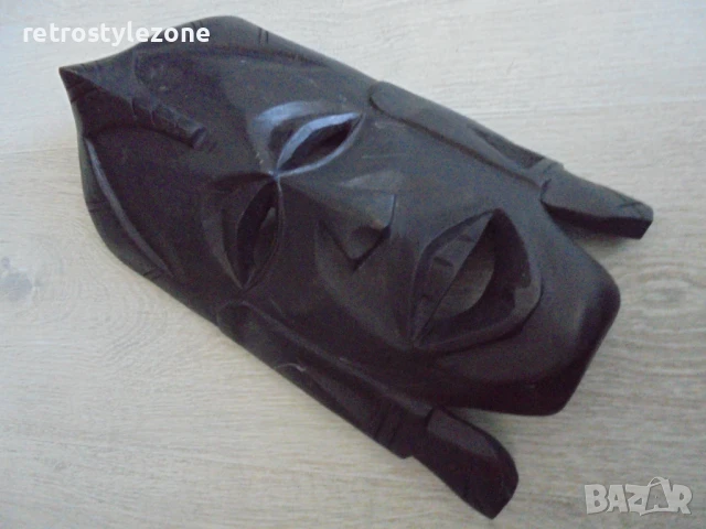 № 8182 Стара дървена маска – африкански стил, снимка 4 - Други ценни предмети - 51360299