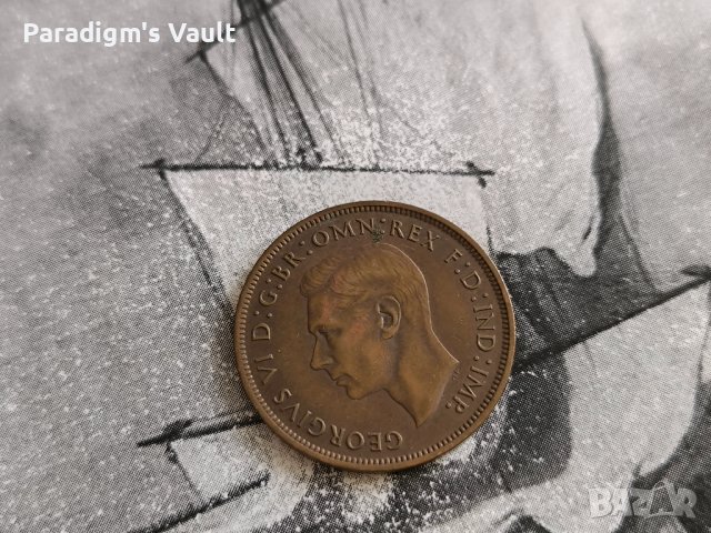 Монета - Великобритания - 1 пени | 1946г., снимка 2 - Нумизматика и бонистика - 43440578