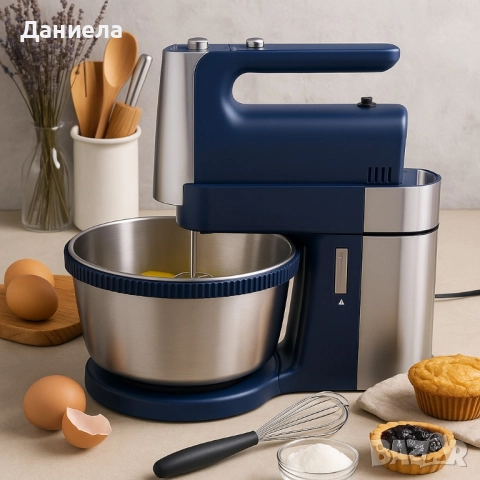 Комплект ръчен миксер с купа J. POWER HM-J03, снимка 3 - Миксери - 51634745