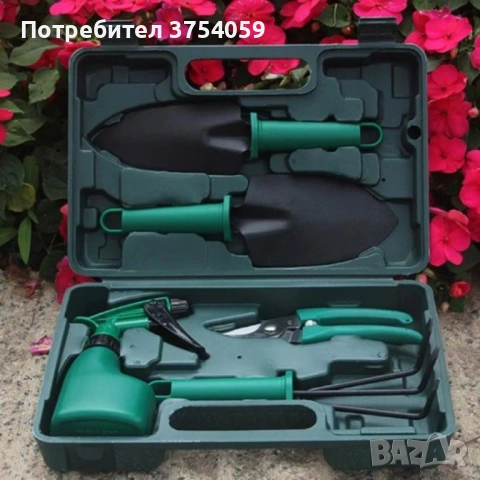 Комплект градински инструменти 5 в 1 с куфар – всичко необходимо за засаждане и поддръжка, снимка 3 - Градински инструменти - 53076715