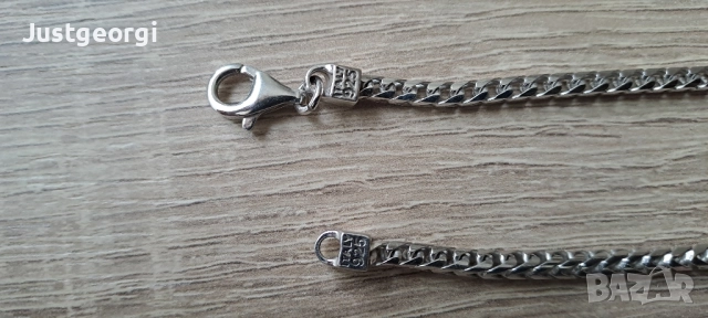 Мъжко сребърно колие и гривна 925, снимка 3 - Колиета, медальони, синджири - 51864552