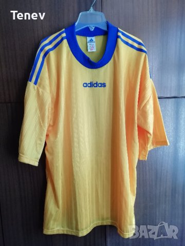 Левски Adidas оригинална тениска фланелка ретро от 90те XL Levski Sofia жъл екип 