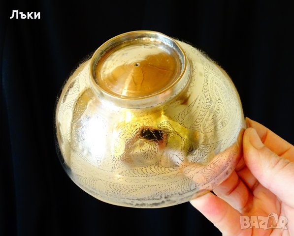 Персийска бронзова бонбониера,купа,орнаменти. , снимка 8 - Антикварни и старинни предмети - 28420985