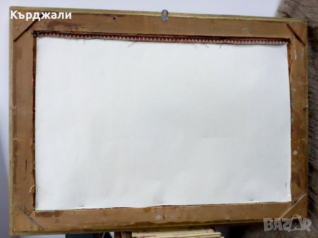 Стар Гоблен по Шишкин с Мечките Оригинална Рамка, снимка 4 - Антикварни и старинни предмети - 43686873