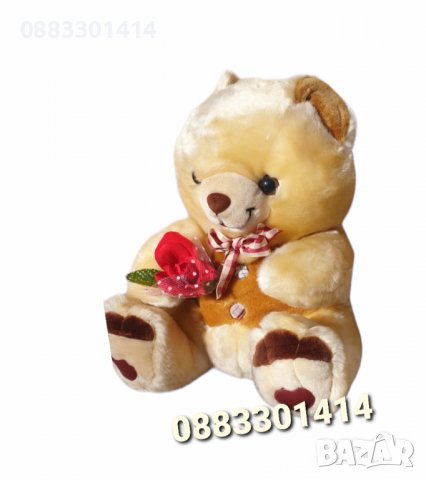 Плюшено мече 45см с роза 