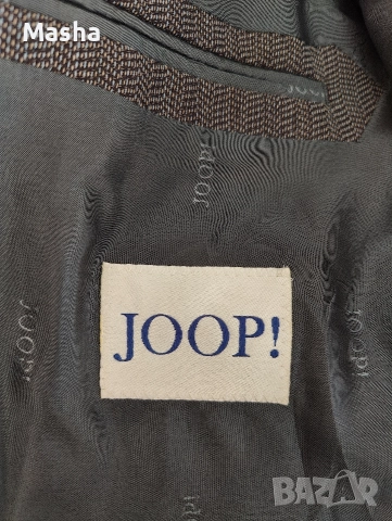 JOOP! Vintage Многоцветено вълнено мъжко сако с рибена кост L, снимка 9 - Сака - 52815453