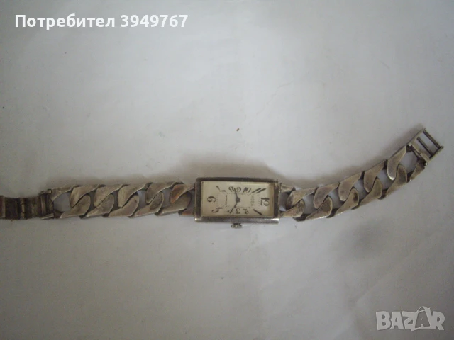 Стара сребърна масивна гривна -часовник., снимка 5 - Антикварни и старинни предмети - 51247136