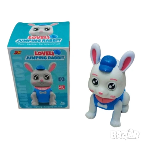 Интерактивна Играчка скачащо и светещо зайче , звукови ефекти, снимка 5 - Музикални играчки - 50793983