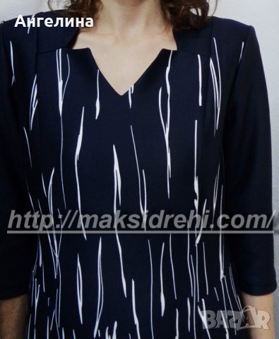 Елегантна рокля с оригинално деколте., снимка 2 - Рокли - 34690584