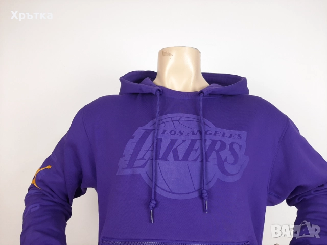Jordan NBA Lakers 75th Anniversary - Оригинален мъжки суитшърт р-р M-L, снимка 7 - Суичъри - 52425309