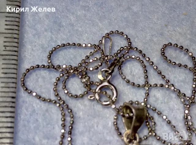 СКЪПОЦЕННО СРЕБЪРНО СЛОНЧЕ КОЛИЕ с ФИГУРАЛЕН АРТ ПЕНДАНТ с НЕЖНА СРЕБЪРНА ВЕРИЖКА СРЕБРО 925 25778, снимка 9 - Колиета, медальони, синджири - 50354733