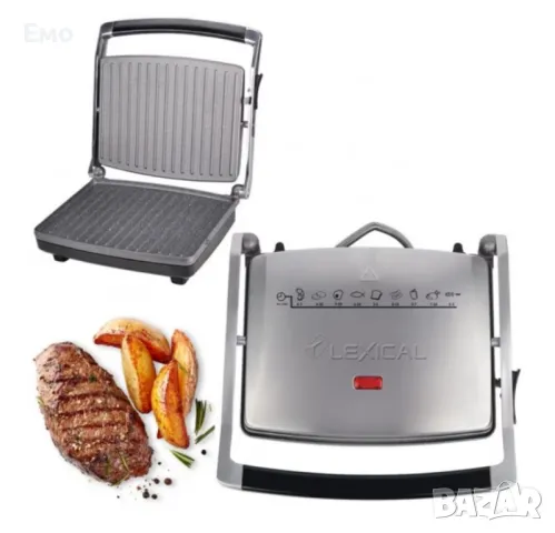 Тостер преса за сандвичи и скара Lexical LSM-2506 корпус от неръждаема стомана - Гаранция 24 месеца , снимка 4 - Тостери - 48446381