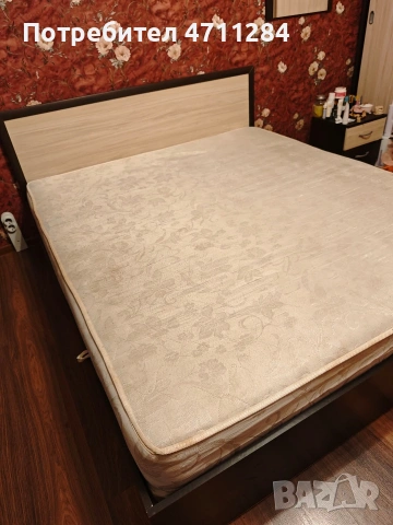 Спалня с матрак, снимка 3 - Спални и легла - 53156667