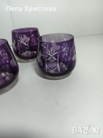 Чаши  от аметистов оловен кристал Nachtmann, снимка 7 - Чаши - 52595914