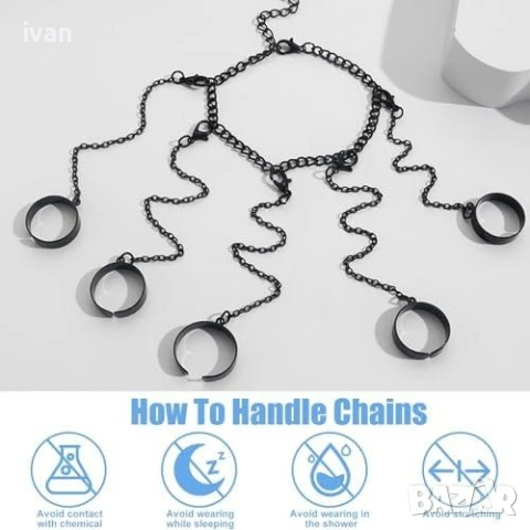 намаление, дамски халки с гривна , снимка 3 - Гривни - 53114159