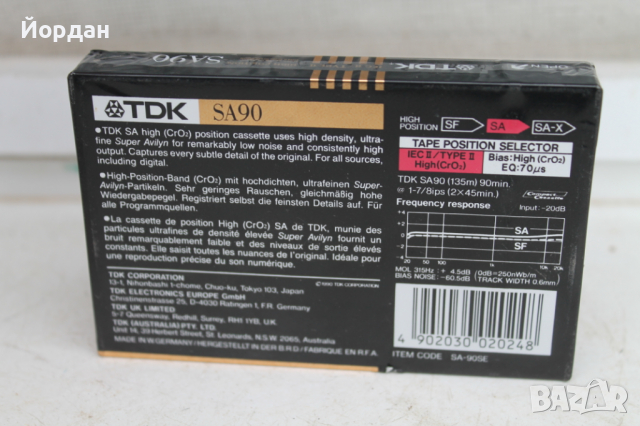 Касетка ТДК СА90, снимка 2 - Аудио касети - 36576627