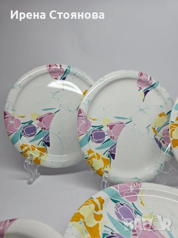 10 чинии за десерт Waechtersbach W. Germany, производство от 80-те години на Isola Bella, снимка 4 - Чинии - 53390563