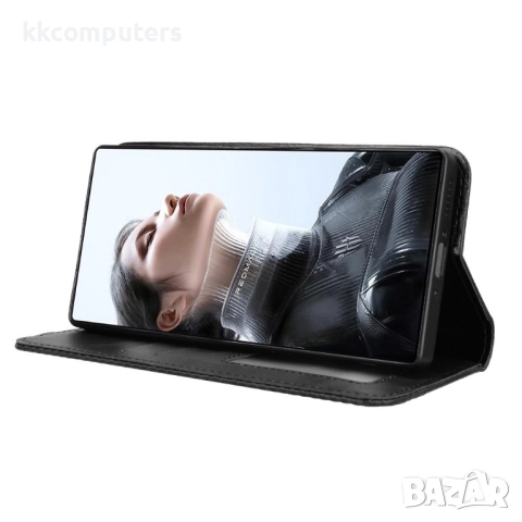 Кожен Ретро Калъф за ZTE nubia RedMagic 11 Pro 5G / 11 Pro+ 5G- Магнитно затваряне, Държач за карти , снимка 6 - Калъфи, кейсове - 52490655