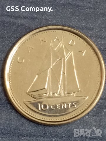 10 цента(2002) Канада,50-годишнина-наследяване на кралица Елизабет, снимка 1