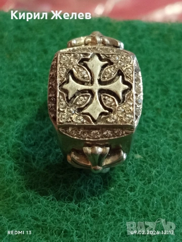 Католически Епископски пръстен сребърен уникат за КОЛЕКЦИОНЕРИ 50751