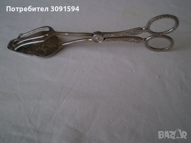 Щипка за сервиране на ястия салати  сребърно покритие, снимка 2 - Аксесоари за кухня - 36856209