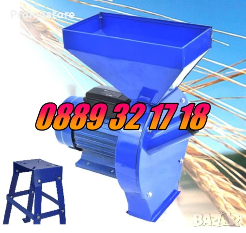 Комбинирана монофазна фуражомелка/ ярмомелка, 4.2 kW с 4 сита и стойка, снимка 2 - Други машини и части - 51277865