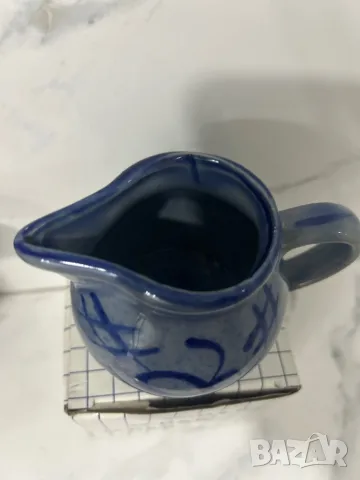 Глазирана керамика Германия 🇩🇪каничка  за сметана/ мляко Винтидж, ръчно изработена  Витринна, снимка 2 - Антикварни и старинни предмети - 47844132