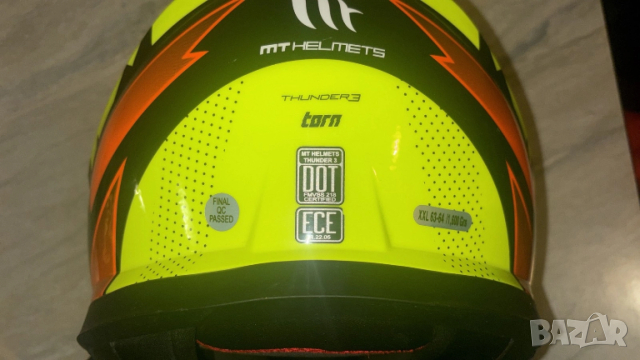 MT THUNDER 3 SV Torn Gloss Fluro Yellow Orange, снимка 5 - Аксесоари и консумативи - 53102260