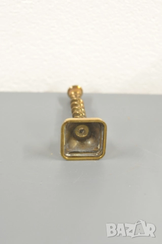 Стар месингов свещник №2, снимка 3 - Антикварни и старинни предмети - 52857303