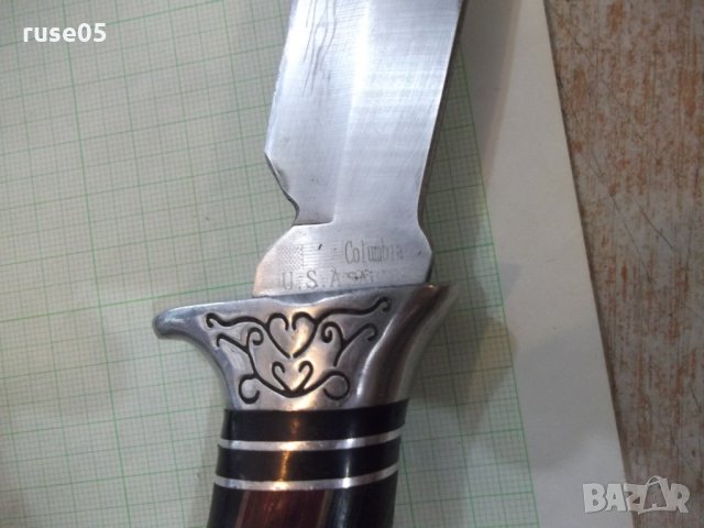 Нож "Columbia USA Saber" с кожена кания, снимка 6 - Ножове - 26338075