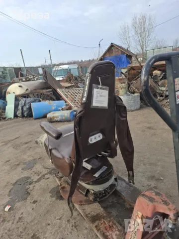 Ретро кожен зъболекърски стол с хидравлика бръснарски стол, снимка 2 - Столове - 48423548