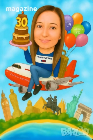 Забавна дигитална карикатура -портрет, снимка 3 - Картини - 51635837