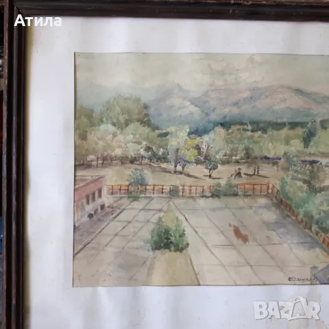 картина акварел 53/43 см, снимка 2 - Картини - 49822703