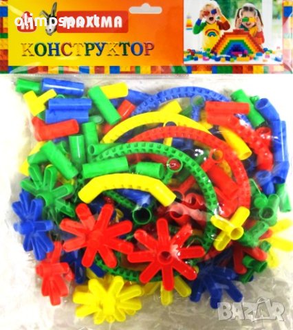 Конструктор 500г елементи с различни цветове в PVC плик., снимка 3 - Конструктори - 43050352