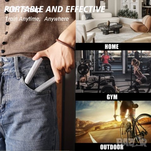  Комплект 5 броя Цветни Ръкохватки За Предмишница - 5 Нива На Съпротивление Включени Велурени Дръжки, снимка 5 - Фитнес уреди - 52741045