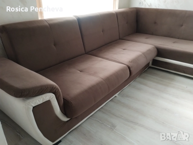 Голям ъглов диван, снимка 6 - Дивани и мека мебел - 52776346