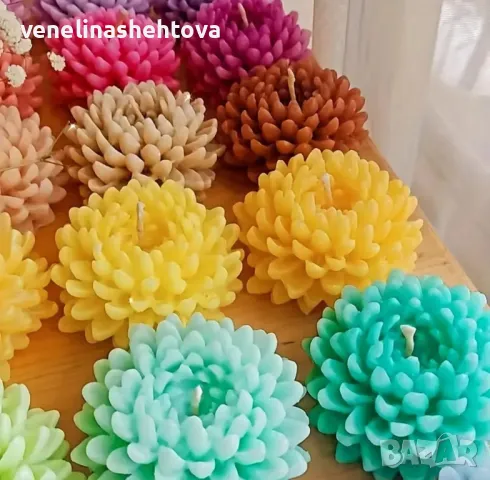 3D малка хризантема Силиконов молд форма за свещи сапун смола фондан за декорация на торта 