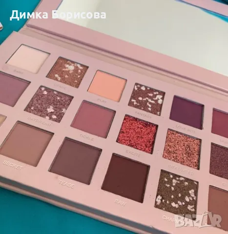 Палитра сенки за очи с 18 нюанса и огледало, снимка 11 - Козметика за лице - 47653111