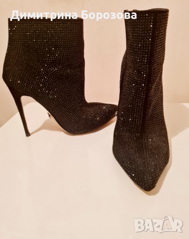 Дамски елегантни ботички на тънко токче, снимка 8 - Дамски обувки на ток - 43886741