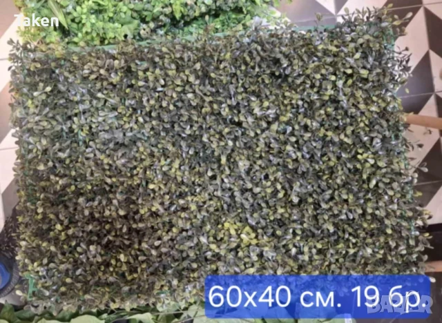 Изкуствена зеленина, пана за стена, панели за декорация, снимка 4 - Декорация за дома - 50831643